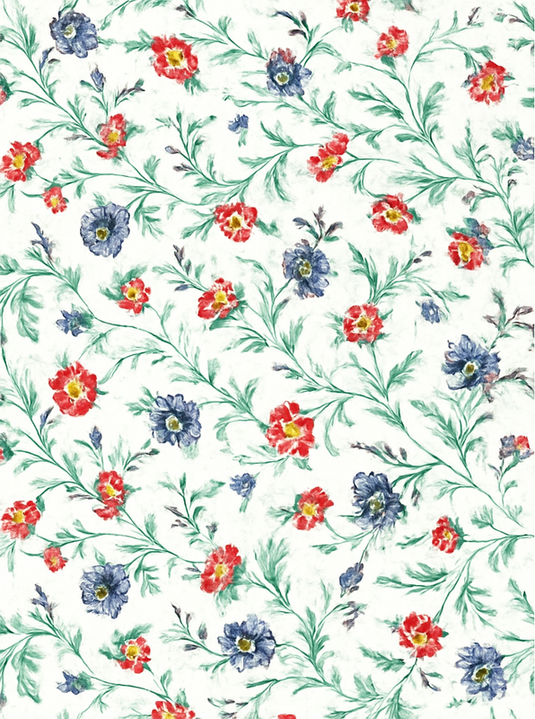 Alfombra vinílica dormitorio flores retro - TenVinilo