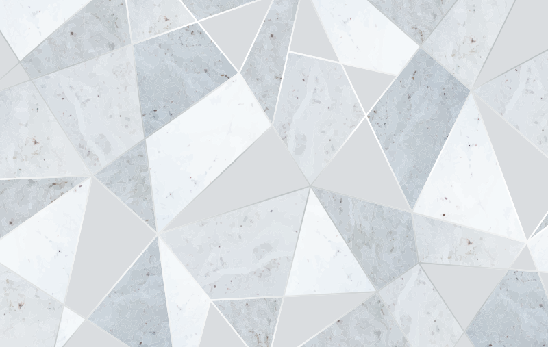 Alfombra vinílica geométrica mármol triangular gris - TenVinilo