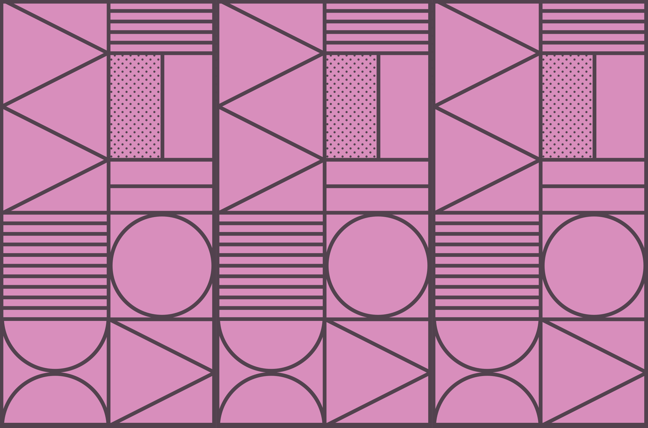 Alfombra vinílica geométrica bloque de color rosa y gris - TenVinilo