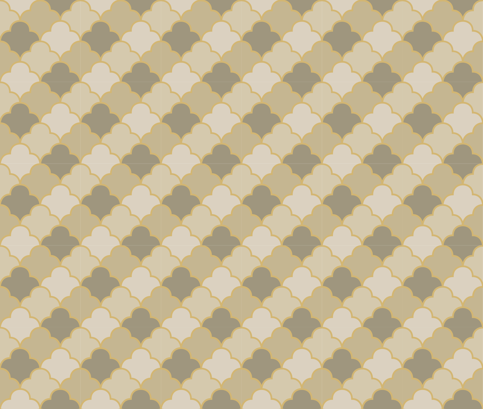 Alfombra vinílica geométrica beige art decó - TenVinilo