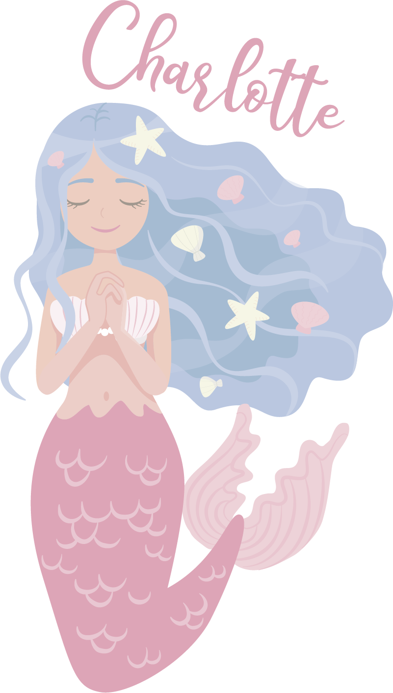Alfombra vinílica infantil sirena multicolor - TenVinilo