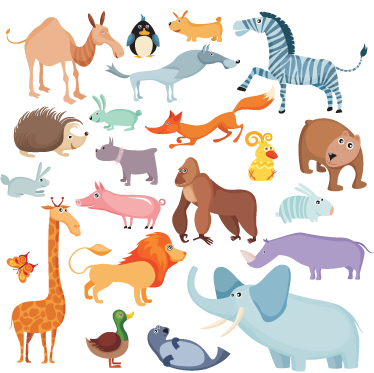 Alfombra vinílica infantil animales salvajes - TenVinilo