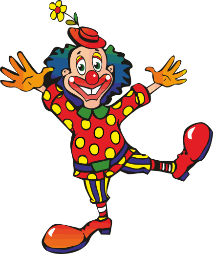 Alfombra vinílica infantil payaso colorido danzante - TenVinilo