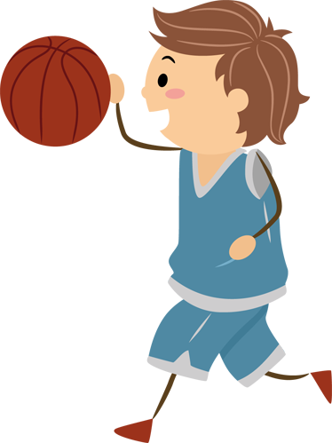 Alfombra vinílica infantil adhesivo niño baloncesto - TenVinilo