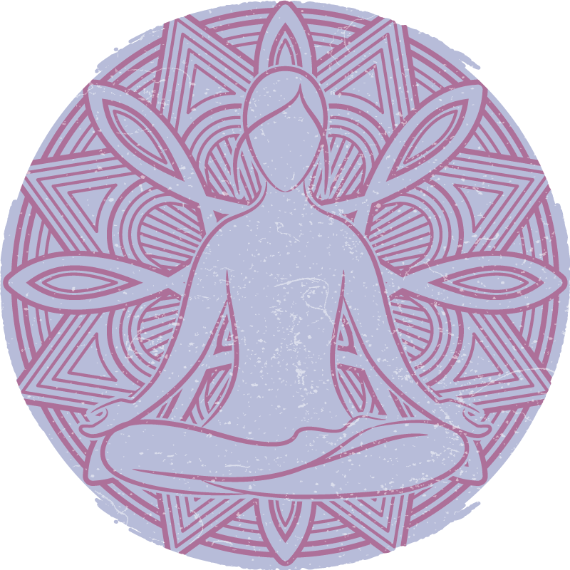 Alfombra vinílica dormitorio flor de loto yoga - TenVinilo