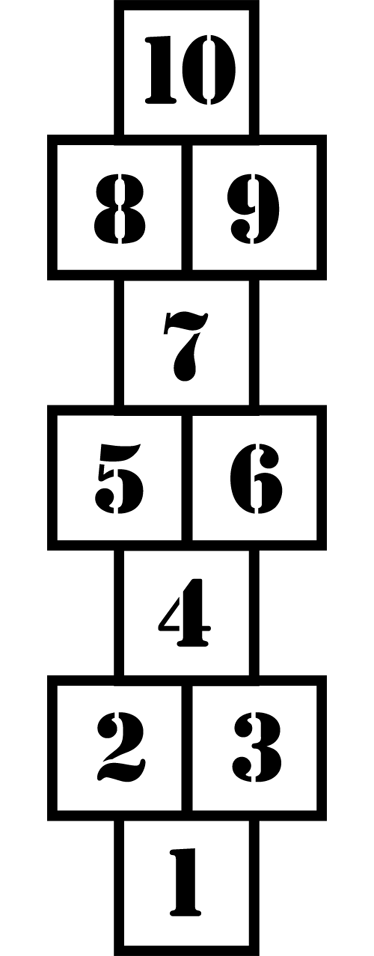 Alfombra vinílica juegos vinilo infantil hopscotch moderna - TenVinilo