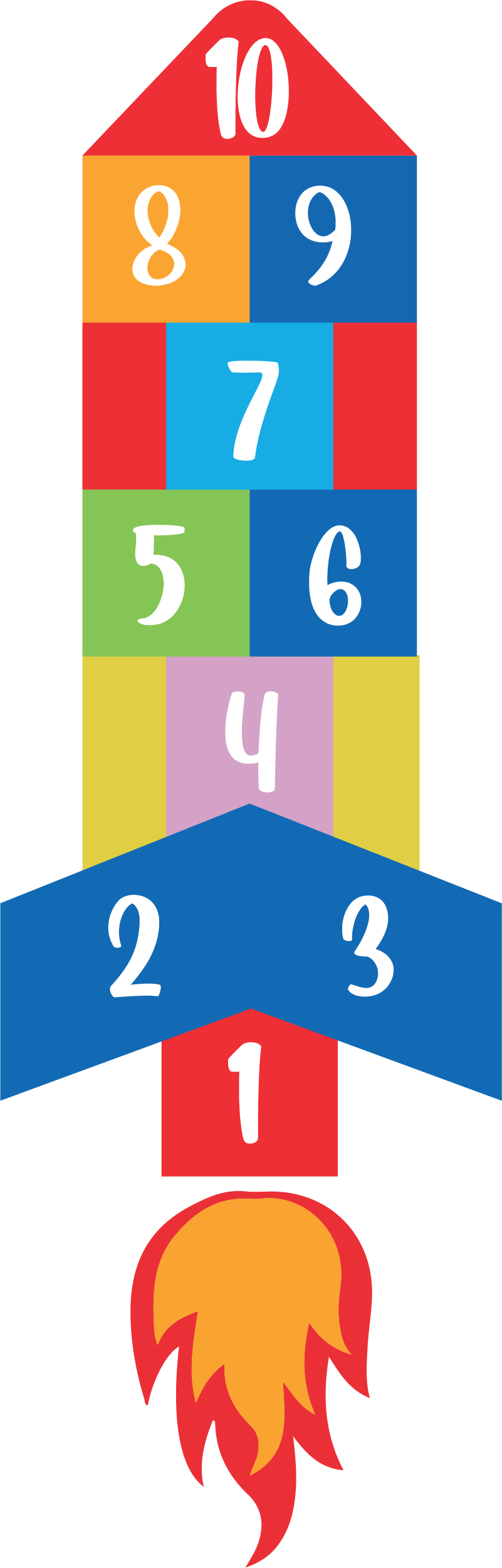 Alfombra vinílica juegos rayuela cohete - TenVinilo