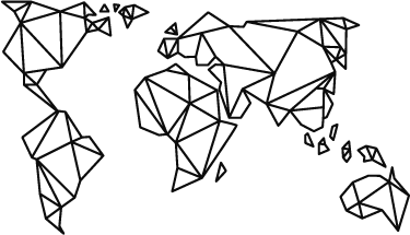 Alfombra vinílica mapamundi decorativa origami - TenVinilo