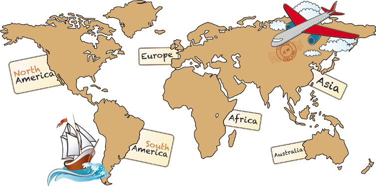 Alfombra vinílica mapamundi continentes en inglés - TenVinilo