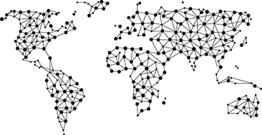 Alfombra vinílica mapamundi redes de conexión - TenVinilo