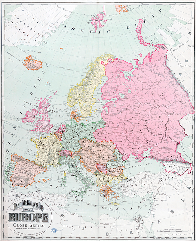 Alfombra vinílica mapamundi mapa de europa 1900 - TenVinilo