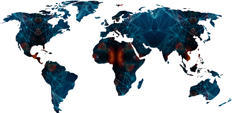 Alfombra vinílica mapamundi mapa geométrico del mundo - TenVinilo