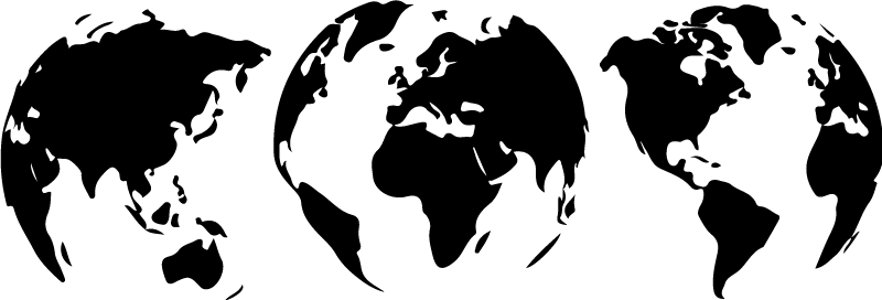 Alfombra vinílica mapamundi 3 mapas de la tierra - TenVinilo