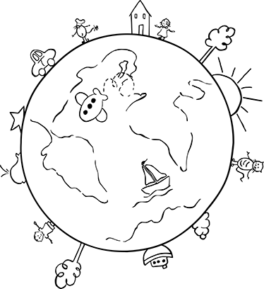 Alfombra vinílica infantil vinilo decorativo mapa mundo - TenVinilo