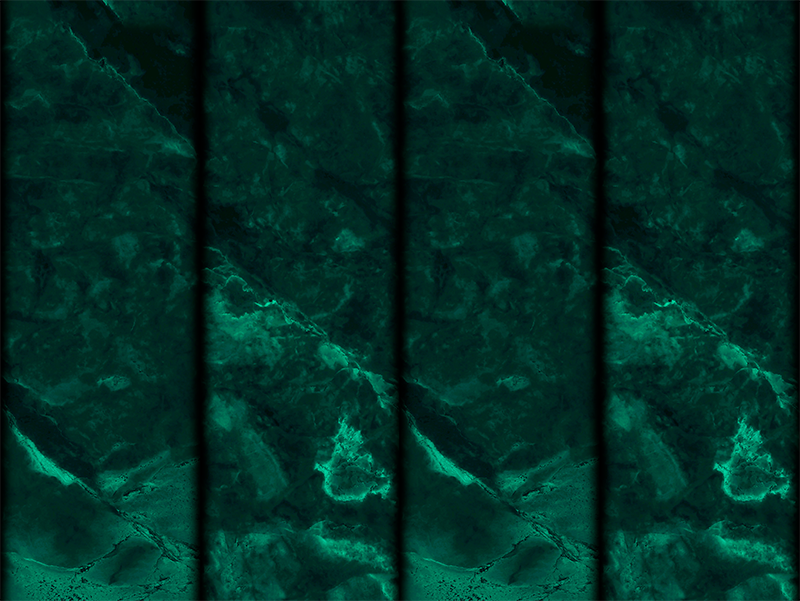 Alfombra vinilo baño efecto mármol negro y verde - TenVinilo