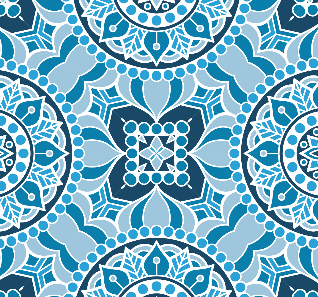 Alfombra vinilo baño estilo mandala - TenVinilo