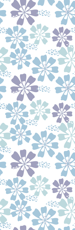 Alfombra vinilo baño estampado floral pastel - TenVinilo