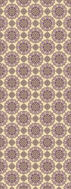 Alfombra vinilo baño mandala étnico morado - TenVinilo