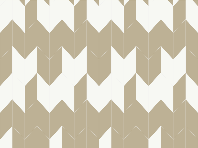 Alfombra vinilo baño patrón geométrico blanco y beige - TenVinilo