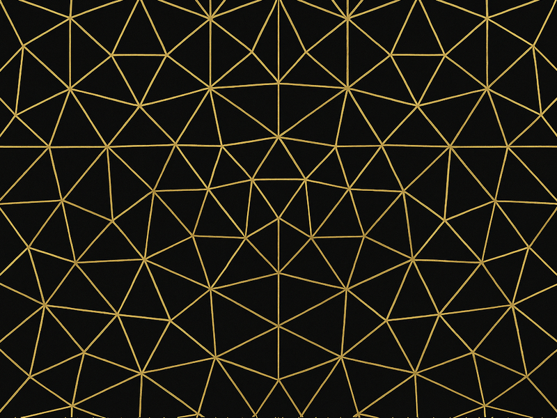 Alfombra vinílica geométrica red geométrica dorada nocturna - TenVinilo