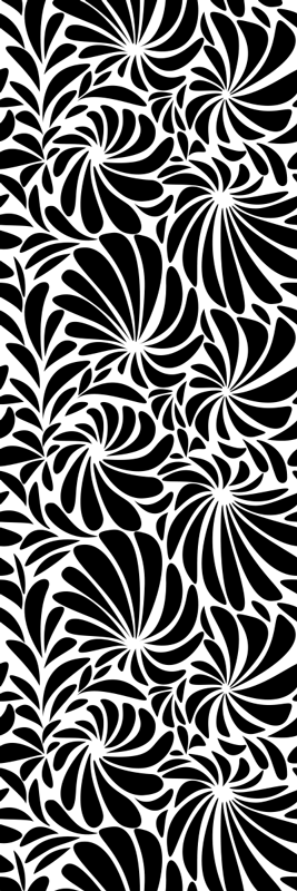 Alfombra vinilo baño hojas blancas - TenVinilo