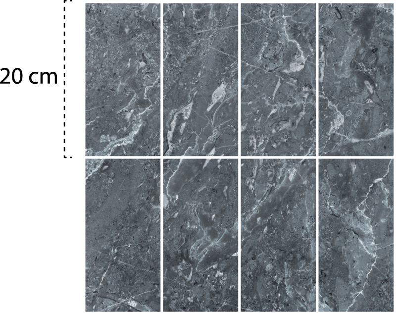 Alfombra vinilo baño baldosas de mármol gris - TenVinilo