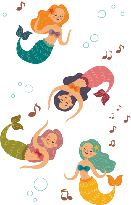 Alfombra vinilo baño sirenas bailarinas - TenVinilo
