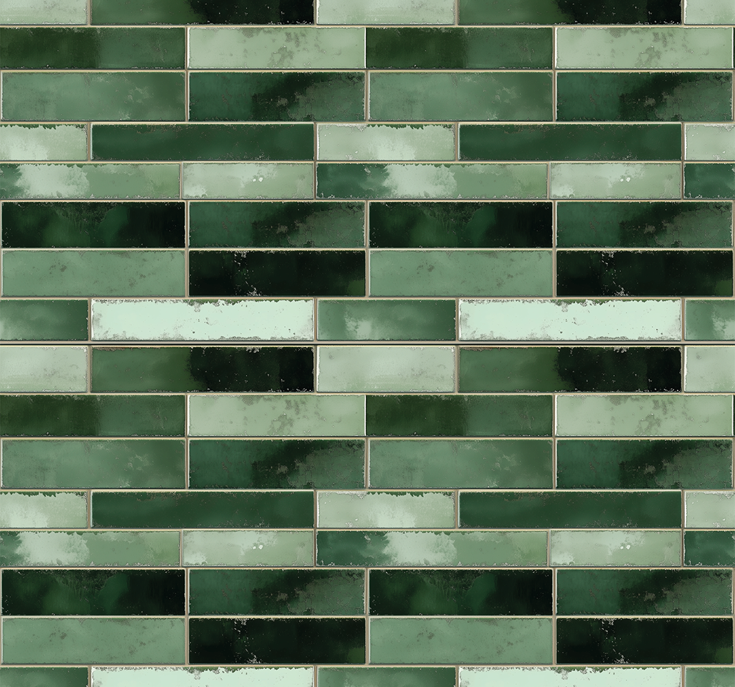 Alfombra vinilo baño verde largo - TenVinilo