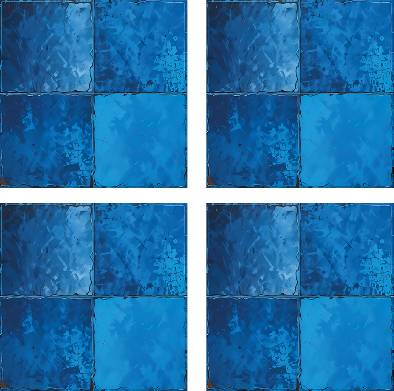 Alfombra vinilo baño motivo cuadrado azul marino - TenVinilo