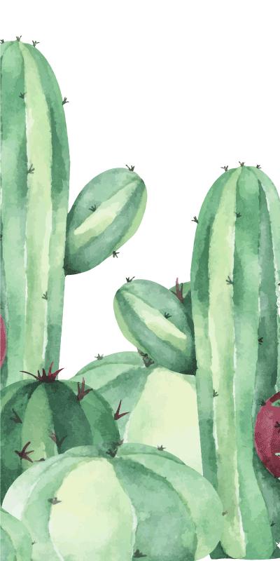 Alfombra vinilo baño plantas de cactus - TenVinilo