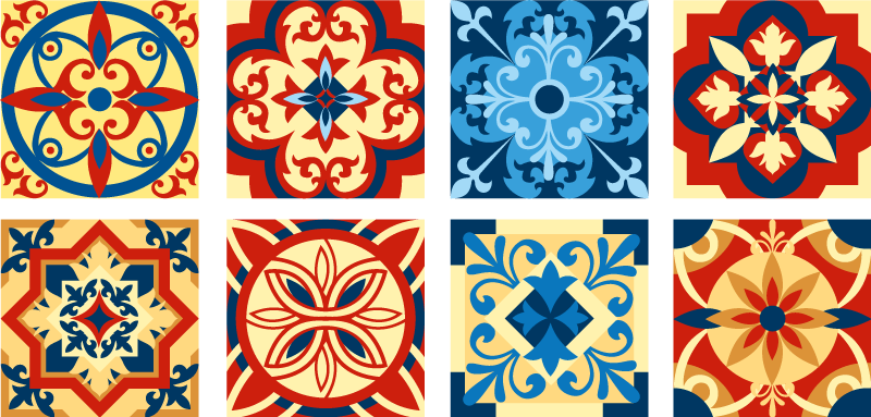 Alfombra vinílica cocina eraldo azulejos  tiles - TenVinilo