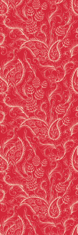 Alfombra vinílica cocina ilustración paisley fridge - TenVinilo