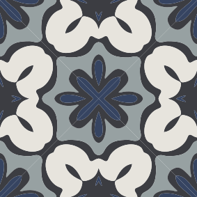 Alfombra vinílica cocina estilo hidráulico azul gracia - TenVinilo