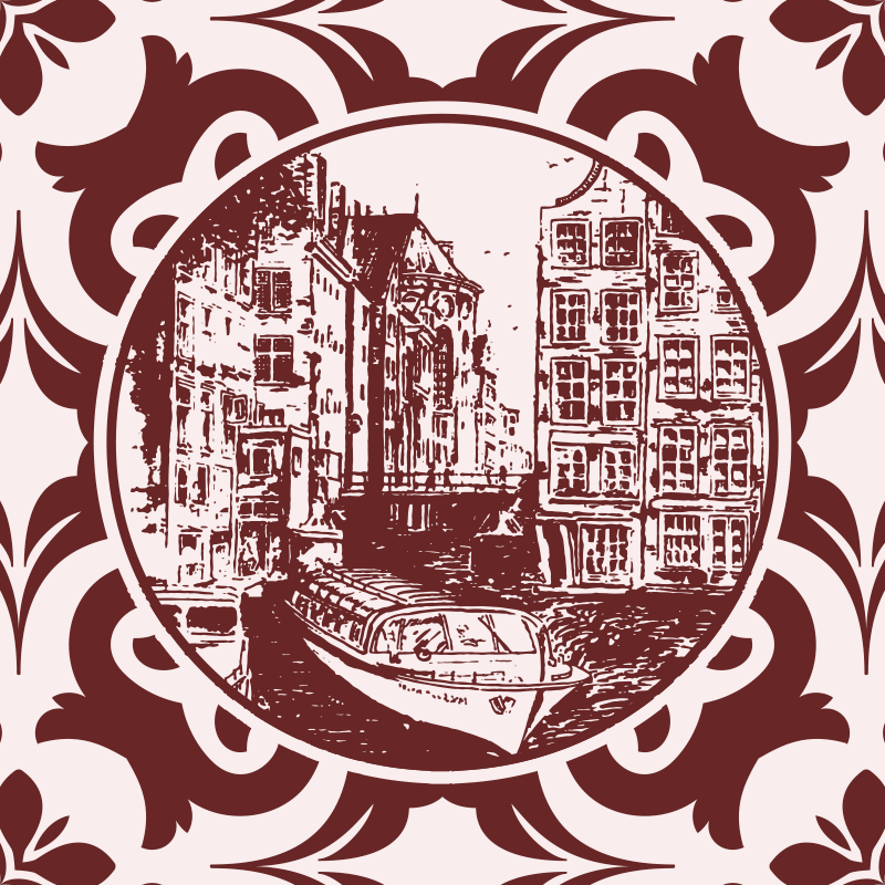 Alfombra vinílica cocina casas de canal y barco - TenVinilo