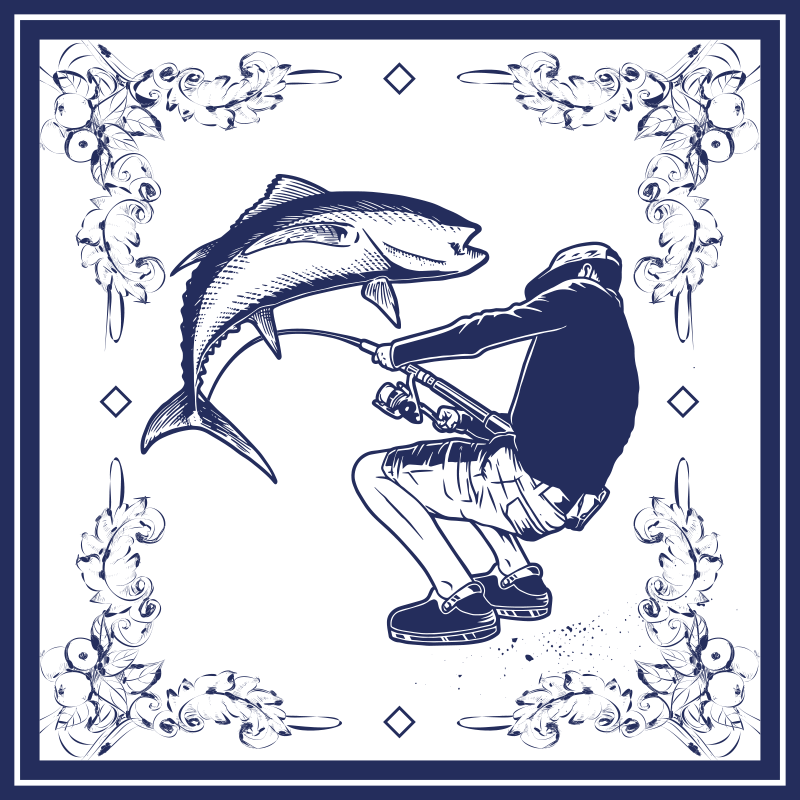 Alfombra vinílica cocina pescador - TenVinilo