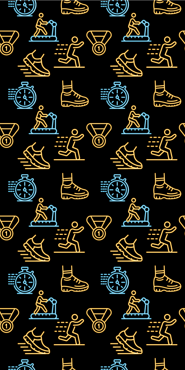 Alfombra vinílica dormitorio iconos vectoriales neón negro - TenVinilo