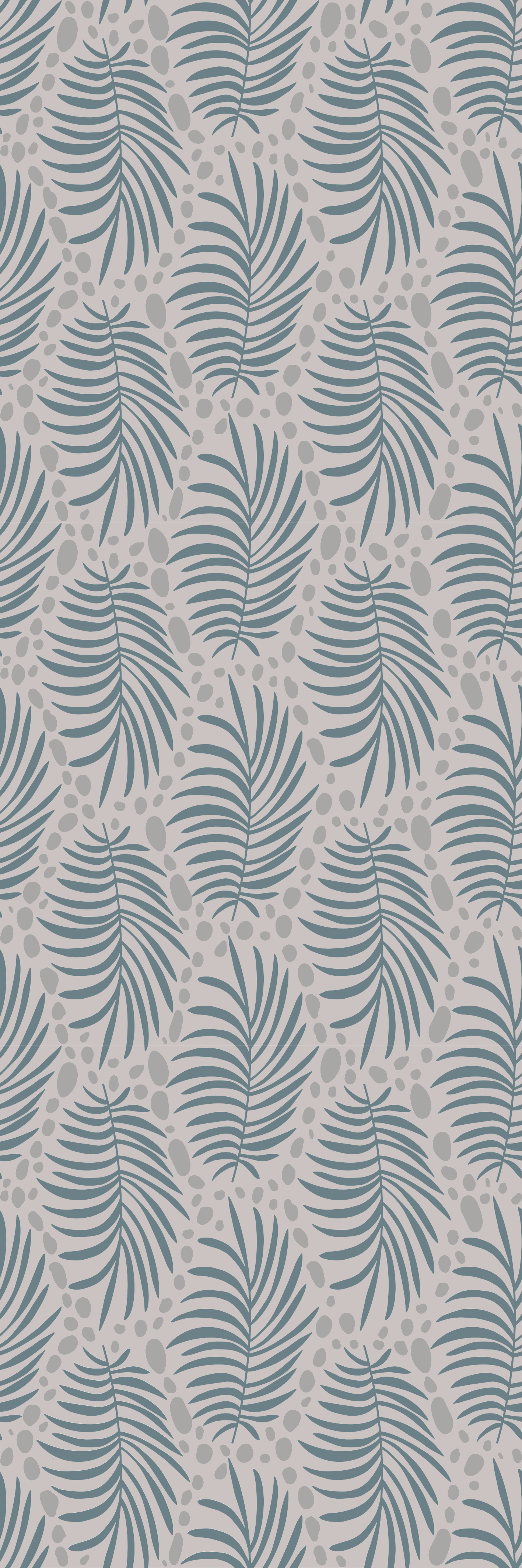 Alfombra vinílica dormitorio patrón hamptons tropical azul - TenVinilo