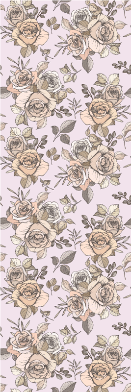 Alfombra vinílica dormitorio fondo shabby chic rosa - TenVinilo
