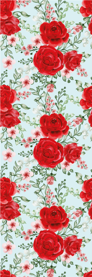Alfombra vinílica dormitorio estilo flores abuelitas - TenVinilo