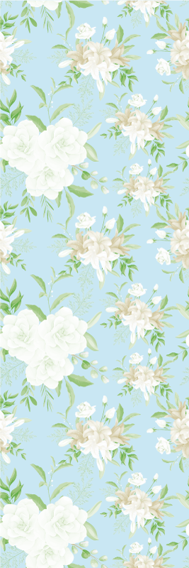 Alfombra vinílica dormitorio estilo floral silvestre - TenVinilo