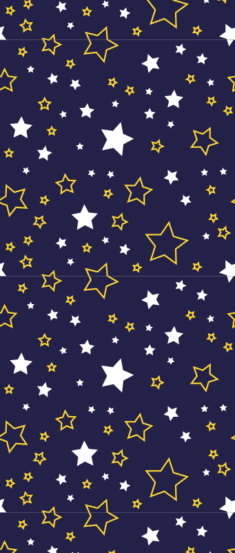 Alfombra vinílica dormitorio cielo nocturno con estrellas blancas - TenVinilo