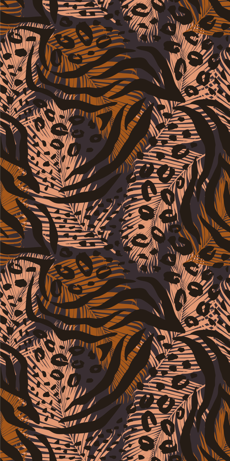 Alfombra vinílica dormitorio diseño abstracto colorido africano - TenVinilo
