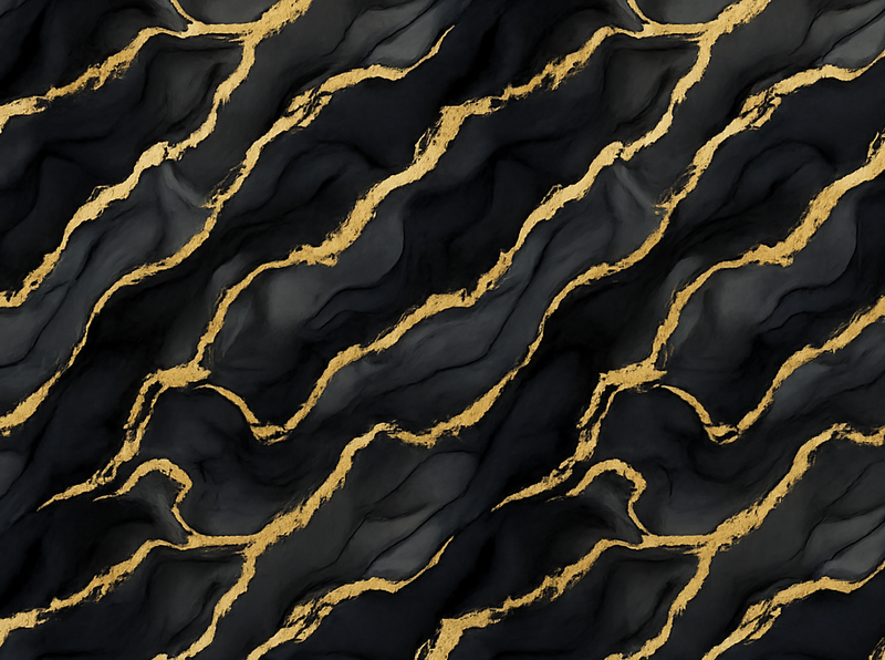 Alfombra vinílica dormitorio efecto mármol negro - TenVinilo