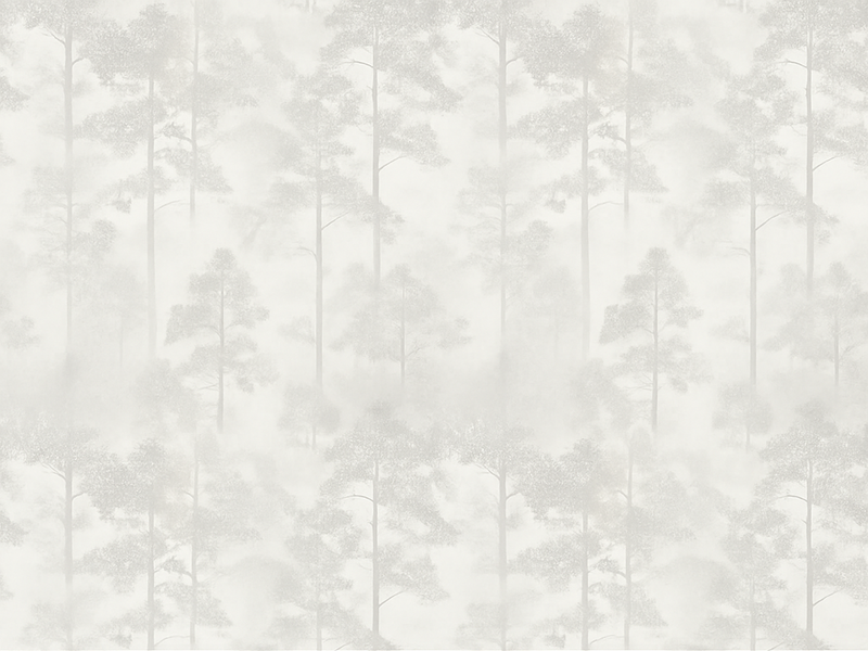 Alfombra vinílica dormitorio bosque nebuloso místico - TenVinilo
