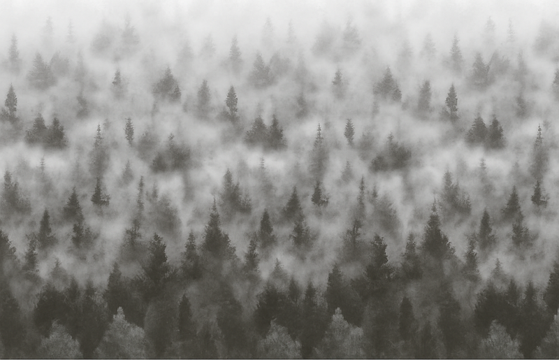 Alfombra vinílica dormitorio montaña mística 3d - TenVinilo