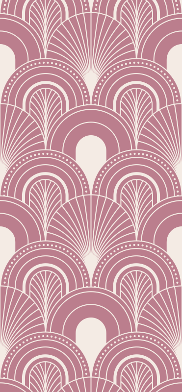 Alfombra vinílica oficina estilo arte arco rosa dorado - TenVinilo