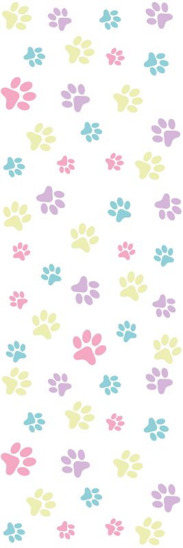 Alfombra vinílica dormitorio patas de perro coloridas - TenVinilo