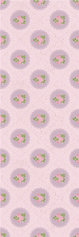 Alfombra vinílica dormitorio patrón cuadrado rosa shabby chic - TenVinilo