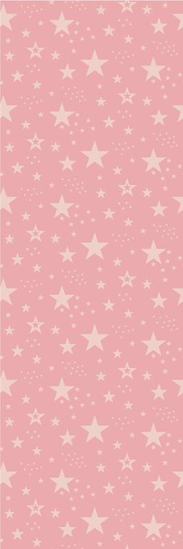 Alfombra vinílica dormitorio estrellas rosa claro - TenVinilo