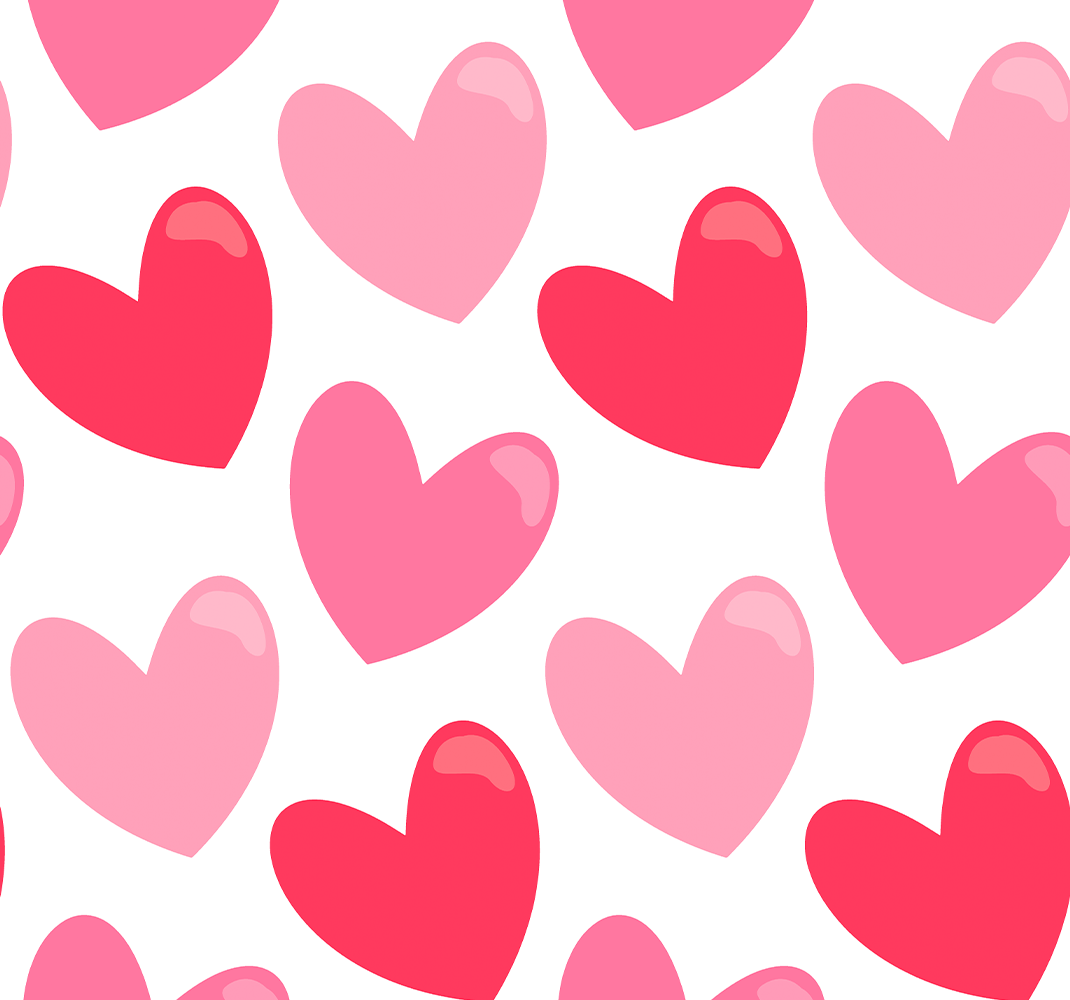 Alfombra vinílica dormitorio corazones grandes - TenVinilo
